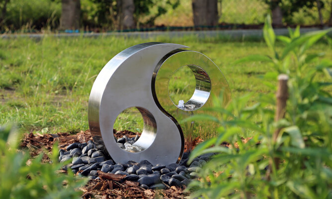 Aufbauanleitung Edelstahl Springbrunnen Yin Yang - Aufbauanleitung Edelstahl Springbrunnen Yin Yang