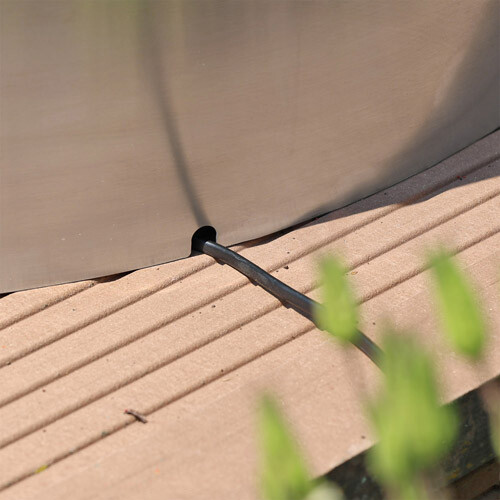 90l Springbrunnenbecken Set mit Edelstahlumrandung für Balkon Terrass