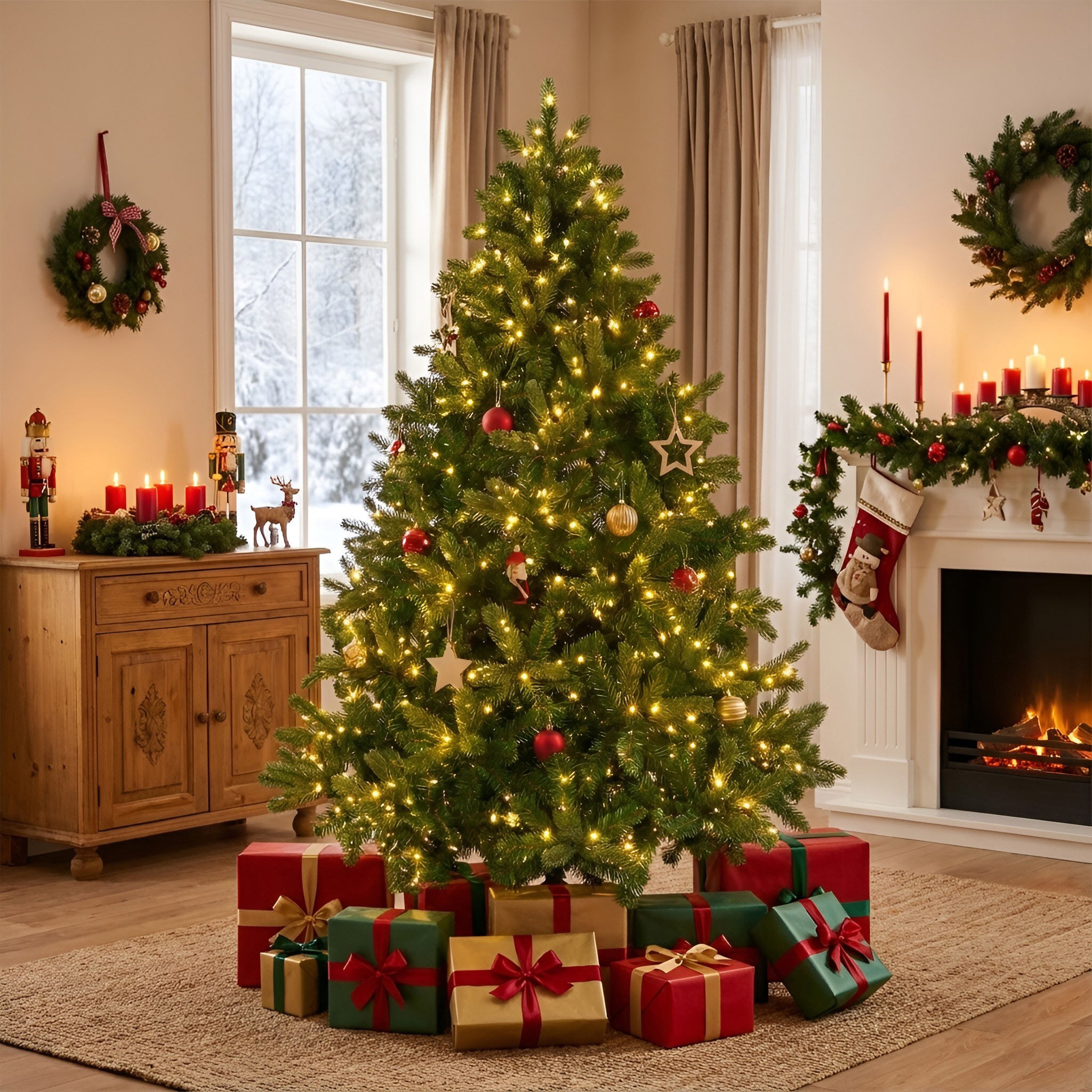 festlich geschmückter künstlicher Weihnachtsbaum von CLGarden