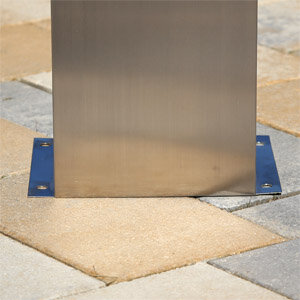 CLGarden 50cm Edelstahl Brunnensäule mit Befestigungslaschen für sicheren Stand