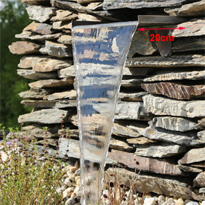 DIY Wasserfall mit Edelstahl Wasserauslauf - extra langer Überlauf mit 20cm langer Ablaufkante