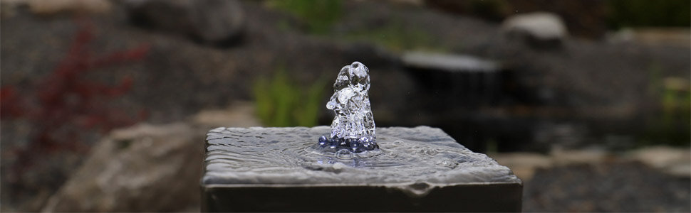 Edelstahl Säulenbrunnen ESB7 mit LED Beleuchtung direkt...
