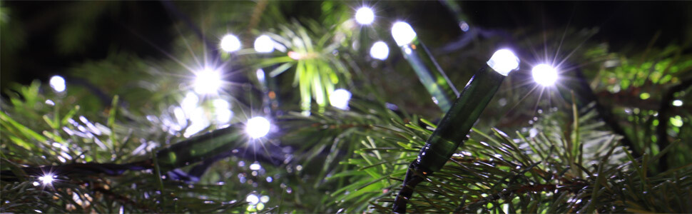 CLGarden Premium Lichterkette mit 400 neutral weißen LEDs...