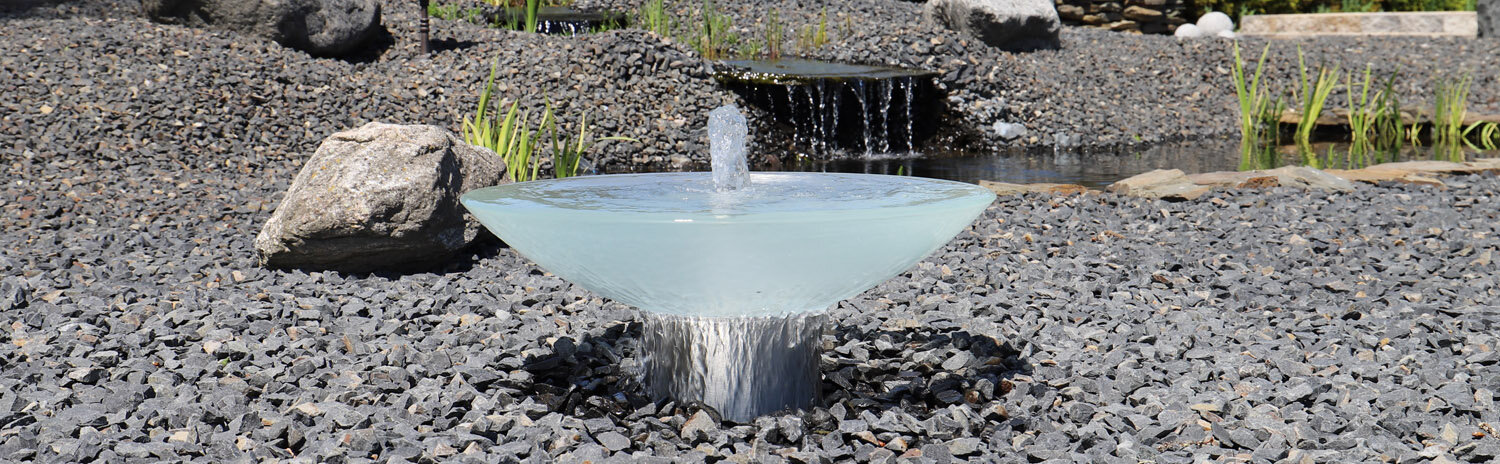 Springbrunnen Wasserschale aus Glas von CLGarden