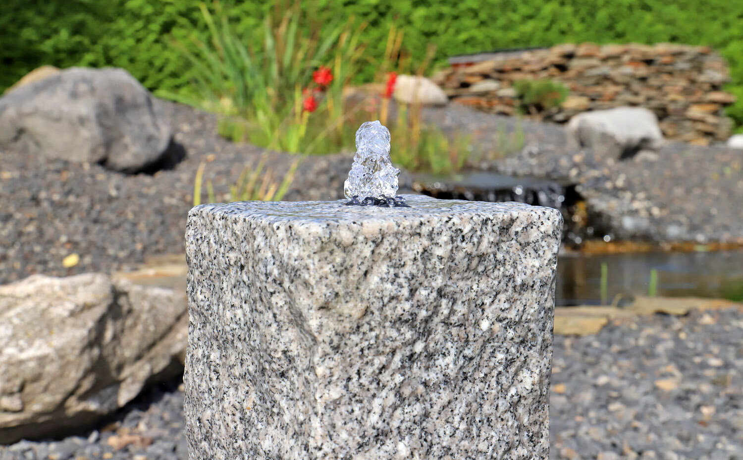 Granit Springbrunnen GS30 mit LED Licht