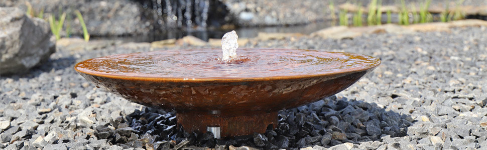 CLGarden 60cm Cortenstahl Springbrunnen Wasserschale mit...