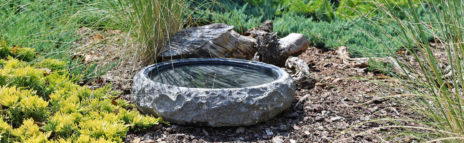 Vogeltränke Granit Windrose