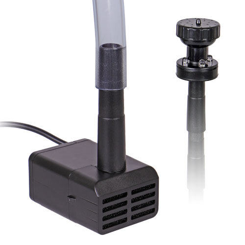 Solarpumpe NASP4 mit 1/2 Zoll Schlauchanschluss für Wasserspeier mit  beleuchteter Fontäne