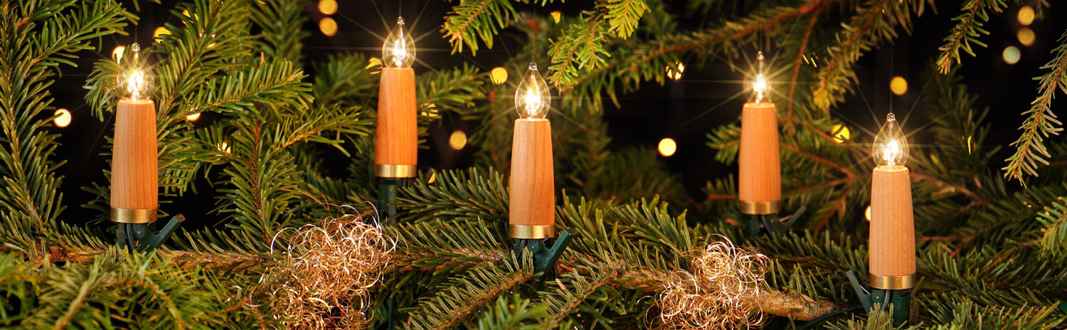 Holzschaft Kerzenlichterkette Narva in CLGarden Edition