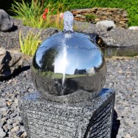 Granit Springbrunnen mit Edelstahlkugel SB17-2