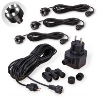 3er Set LED Ringe für Springbrunnen Beleuchtung kaltweiß