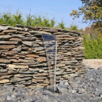 30cm Edelstahl Wasserfall mit weisser Beleuchtung