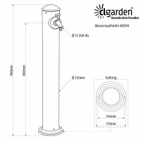 Cortenstahl Wasserzapfsäule WZS1R