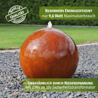 Cortenstahl Kugelbrunnen CSB50