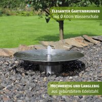 Springbrunnen Edelstahl Wasserschale EWS60