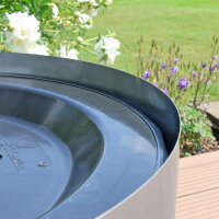 90l Springbrunnenbecken Set mit Edelstahlumrandung