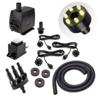 Springbrunnenpumpen Set SP3-S mit warmweißer LED...