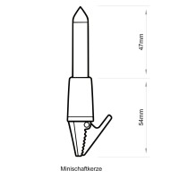 NARVA Lichterkette mit 20 weißen Minischaftkerzen