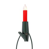 NARVA Lichterkette mit 20 roten Minischaftkerzen