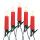 NARVA Lichterkette mit 20 roten Schaftkerzen