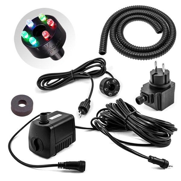 Springbrunnenpumpen Set SP1-S mit multicolor LED Beleuchtung