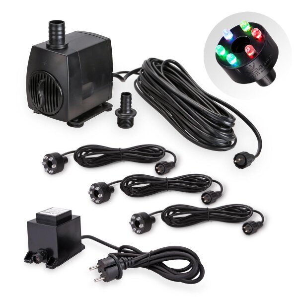 Springbrunnen Pumpe SP3 mit multicolor LED Beleuchtung