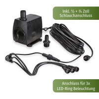 Springbrunnen Pumpe SP3 mit multicolor LED Beleuchtung