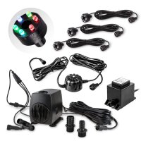 Springbrunnenpumpen Set SP3-L mit multicolor LED Beleuchtung