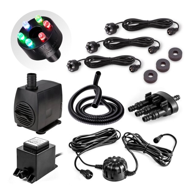 Springbrunnenpumpen Set SP3-SL mit multicolor LED Beleuchtung
