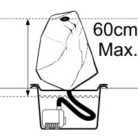 Springbrunnenpumpe SP1-S mit 30l Becken Set inkl. LED Beleuchtung warmweiß