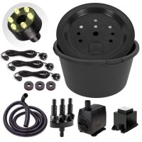 Springbrunnenpumpe SP3-S mit 90l Becken Set inkl. LED Beleuchtung warmweiß