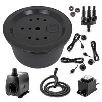 Springbrunnenpumpe SP3-S mit 90l Becken Set und LED...