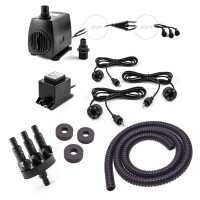 Springbrunnenpumpe SP3-S mit 90l Becken Set und LED Beleuchtung