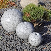 3er Set Quellstein Granitkugeln