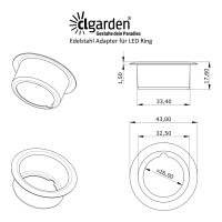 Edelstahl Adapter für LED Ring