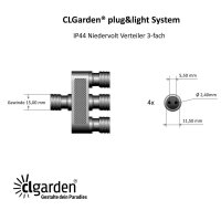 IP44 Niedervolt Verteiler 3-fach