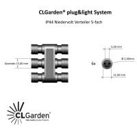 IP44 Niedervolt Verteiler 5-fach