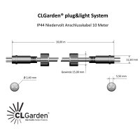 IP44 Niedervolt Anschlusskabel 10 Meter