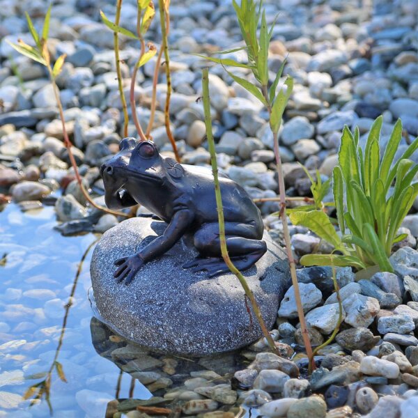 Figur Wasserspeier Frosch auf Stein