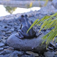 Figur Wasserspeier Frosch auf Stein