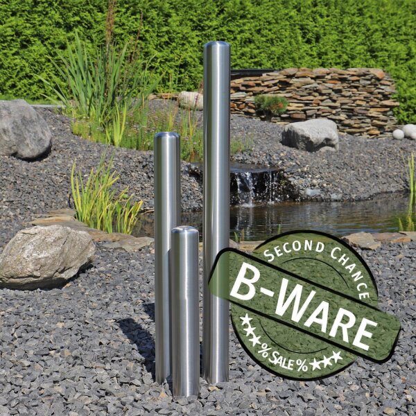 B-Ware Edelstahl Springbrunnensäulen 100cm gebürstet