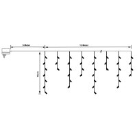 Premium LED Lichterkette Eisregen ERN600 warm weiss