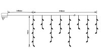 Premium LED Lichterkette Eisregen ERN400 warm weiss