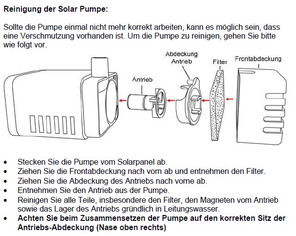 Reinigung Springbrunnenpumpe NKASP4